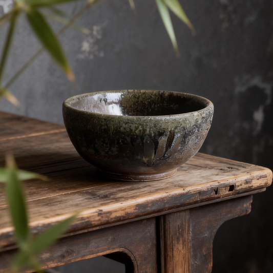 Wabi-sabi Style Tea Bowl- Yunnan Wood-Fired