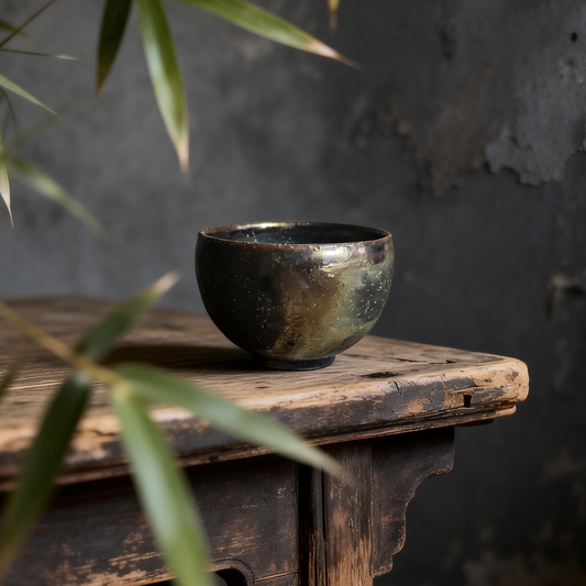 Unique Fire-marked Coarse Pottery Cup - Yunnan Wood-Fired