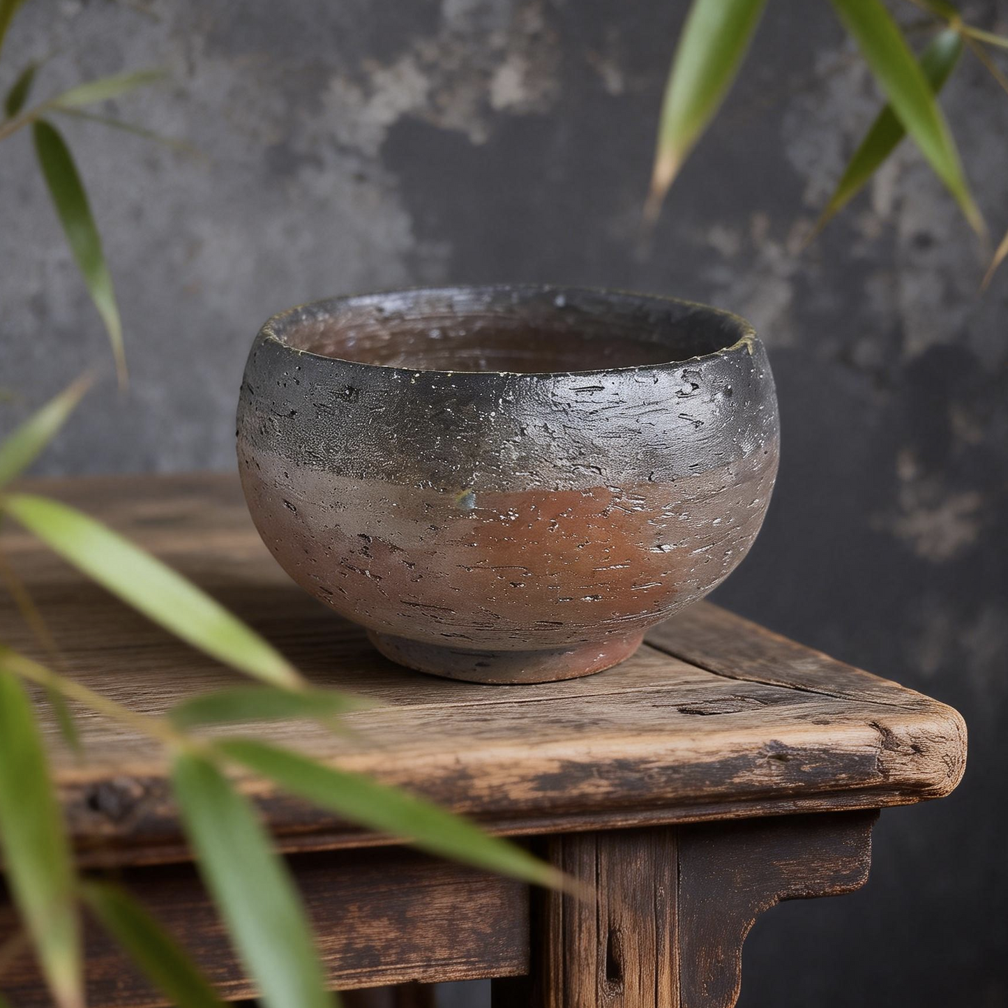 Archaic Coarse Pottery Tea Bowl - Yunnan Wood-Fired